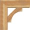 Ekena Millwork Westlake Block Rough Sawn Bracket w/ Offset Brace, Western Red Cedar, 8"W x 24"D x 24"H BKT0806X24X24WTL05RWR - alternate 2